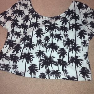 H&M Palm Tree Crop Top