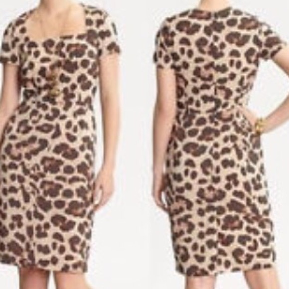 Leopard Print Dress | Brown Tan White