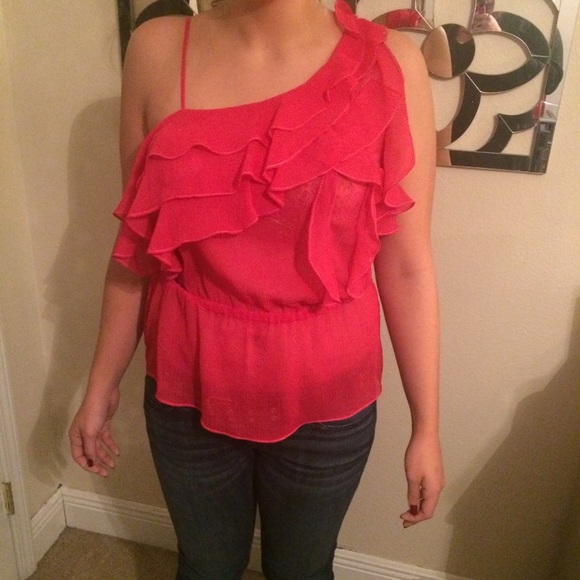 Hot pink blouse