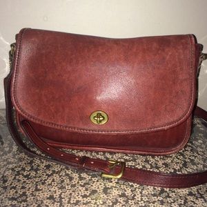 Vintage Leather COACH cross bag