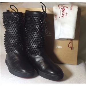 Christian Louboutin Surlapony Spiked boots