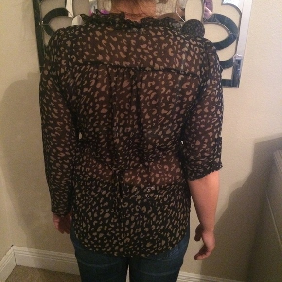 Cheetah button down - Picture 2 of 3