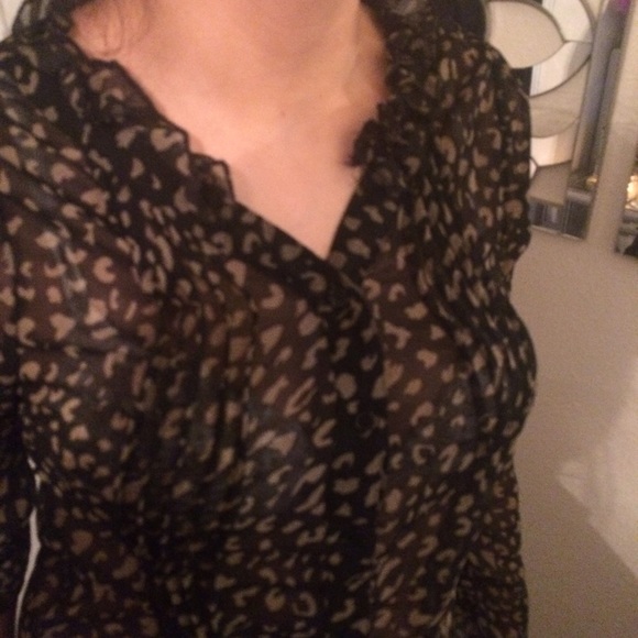 Cheetah button down - Picture 3 of 3
