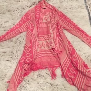 Pink boho cardigan
