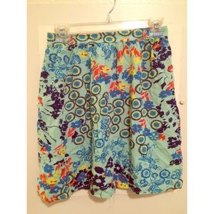 Mint Floral Skirt