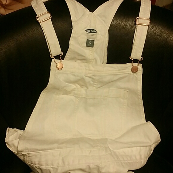 White Denim Overalls