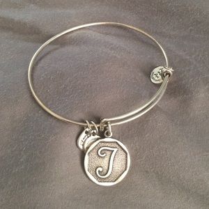 Alex and Ani initial "T" bangle