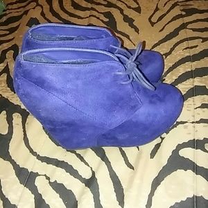 Wedge Heels Royal Blue