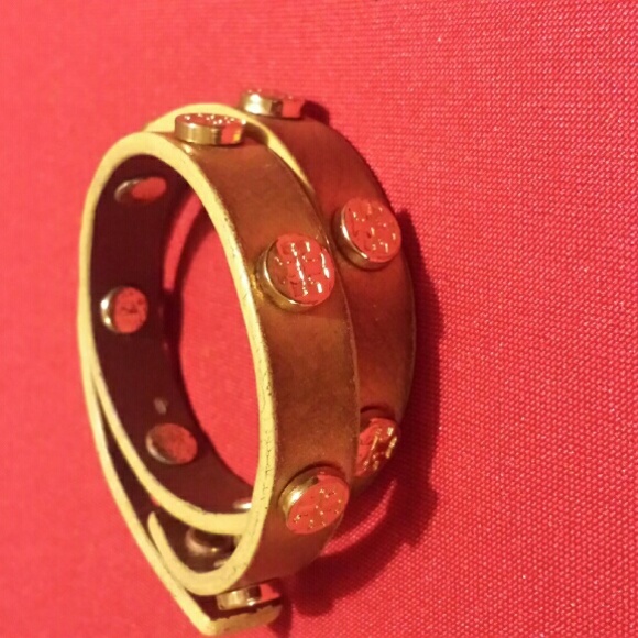 Tory Burch Double Wrap Bracelet with Logo