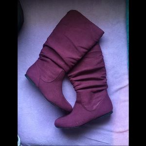 WAY Cute Purple Mid-Calf Boots