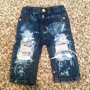 Size 6 months Distressed Baby Jeans