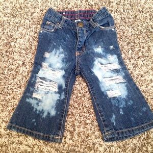 Size 6-12 months Distressed Baby Jeans