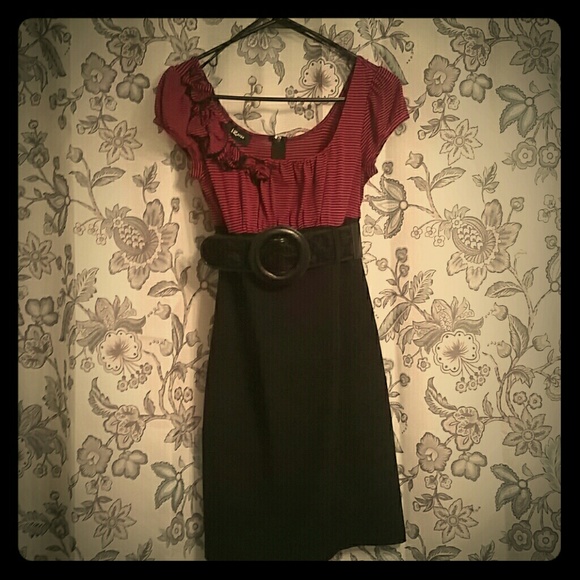 Size 5 pink and black dress