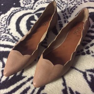 MIA Brown Scalloped Flats