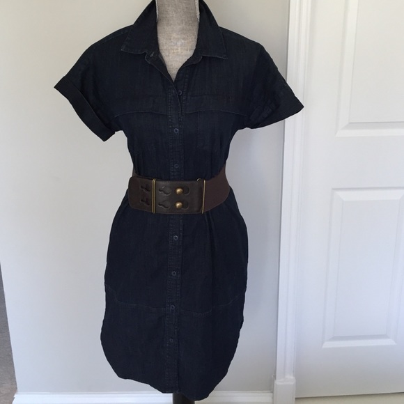 GAP Dresses & Skirts - Gap denim shirt sleeve shirt dress