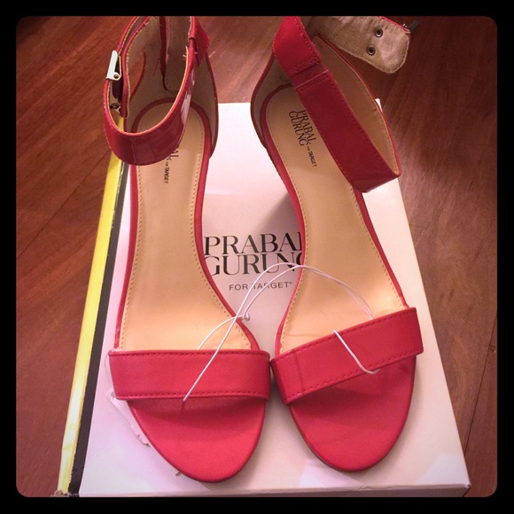 Red Open toe dress shoes