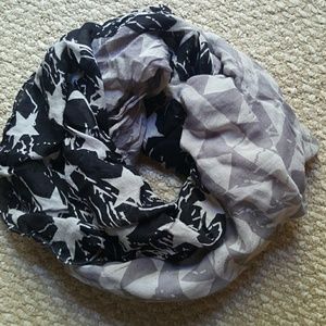 Gray and Black Flag Scarf Urban Outfitters