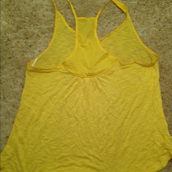 Yellow racer back tank top - Picture 2 of 3