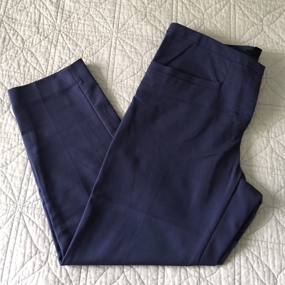 H&M navy cropped stretch pants W14.