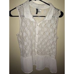 Lace and Chiffon Top