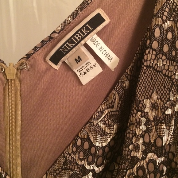 Gold and black dress, brand new, never worn - Picture 2 of 4