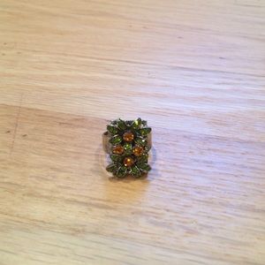 Green and Orange Rectangle Ring