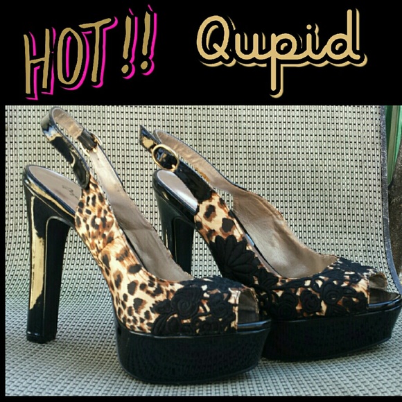 Qupid Shoes - HOT! Qupid Animal print Heels