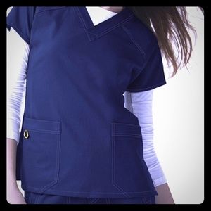Wonderwink FourStretch Navy Scrub Top
