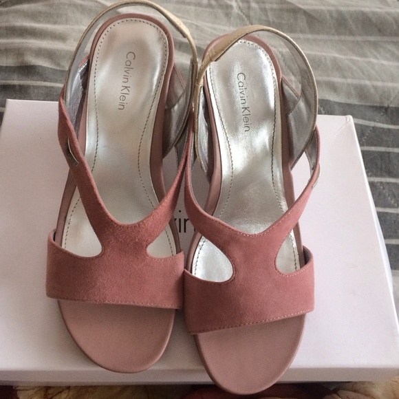 Calvin Klein - Pale Lilac & Bone wedge