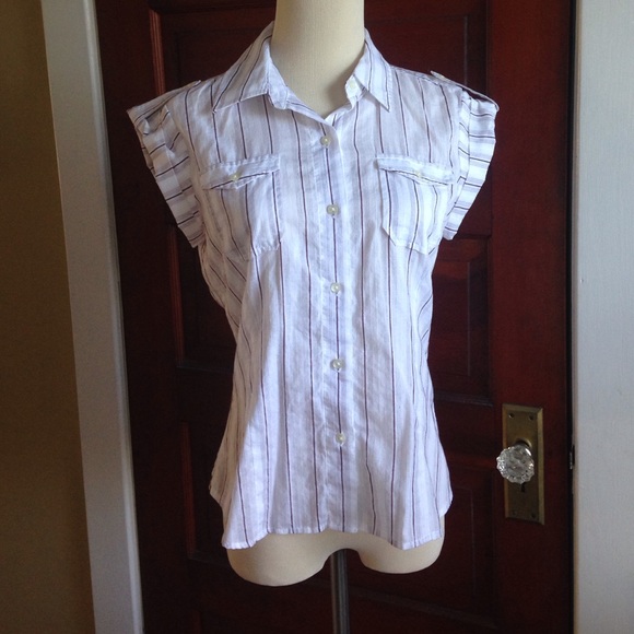 Express Design Studio sleeveless button-up top