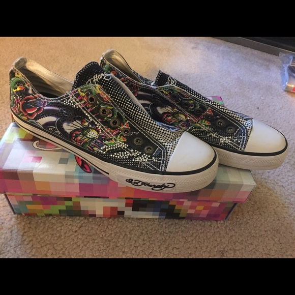 Ed Hardy LR Rhinestone Shoes