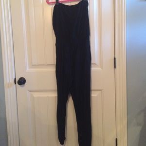 Black aerie Strapless Jumpsuit