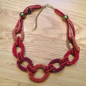 Chunky Red Shade Necklace