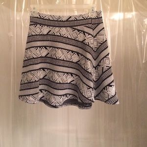 Black and white skirt.