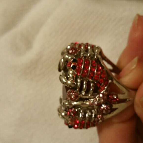 Silver Red Ruby Ring - Picture 2 of 3