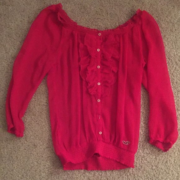Hollister ruffle blouse