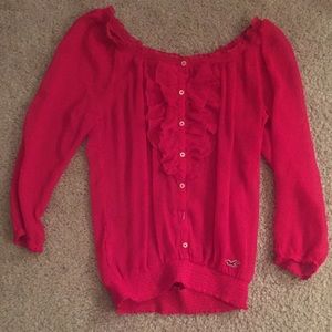 Hollister ruffle blouse