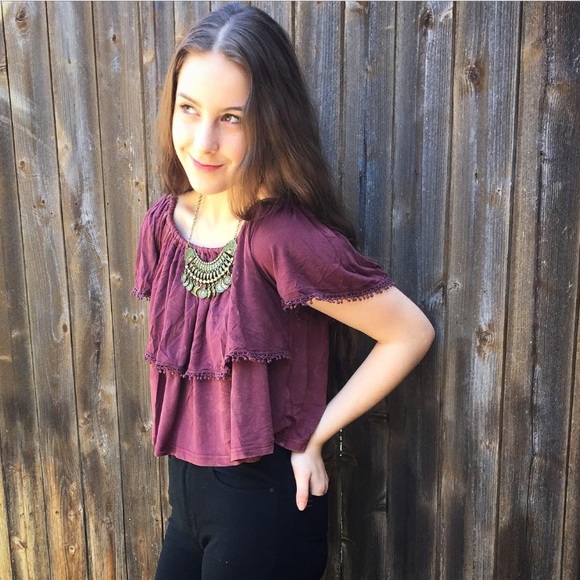 vintage burgundy crop