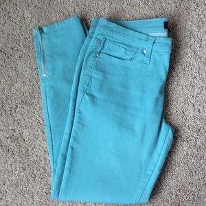 Forever 21 skinny aqua jeans