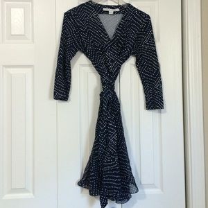 Diane Von Furstenberg "Irina" combo wrap dress.