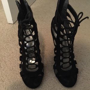 Black laced heels
