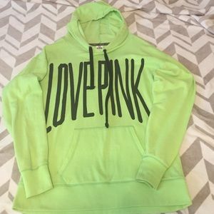 Lime green PINK sweater,size small.