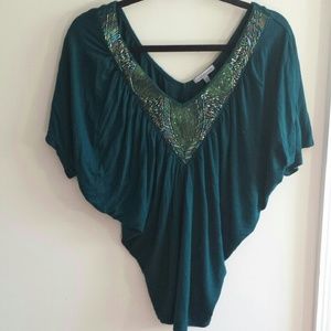 《Final Price》 Teal Beaded Top