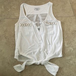 White Bebe top