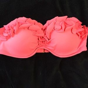 Victoria secret hot pink push up flowery swimsuit