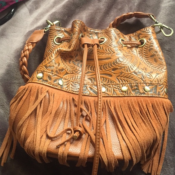 Fringe leather bag!