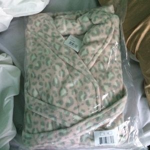 Pink and Grey Cheetah print robe