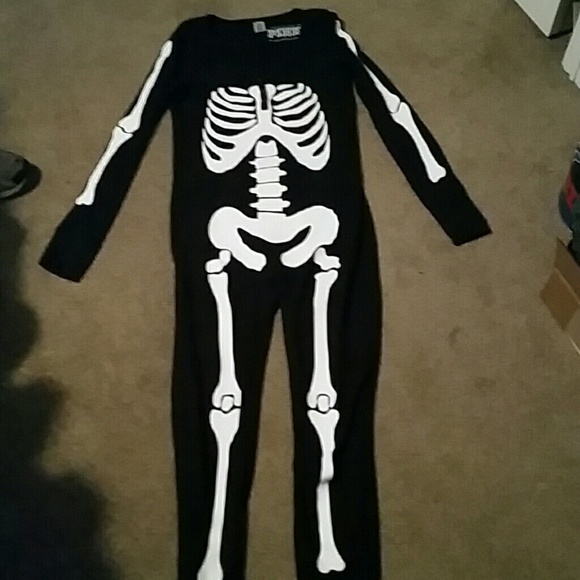 Pink victoria secret skeleton onesie sz large