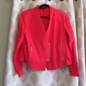 Coral cropped jacket