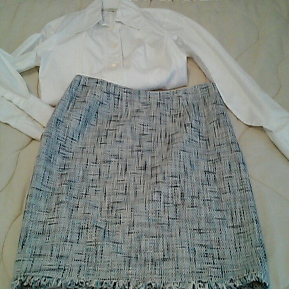 I.N.C Tweed Blue Skirt